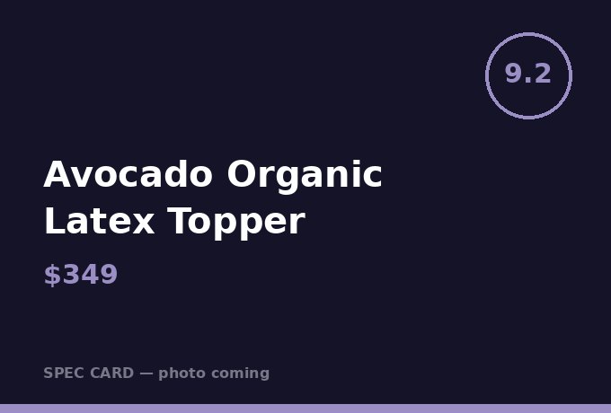Avocado Organic Latex Topper