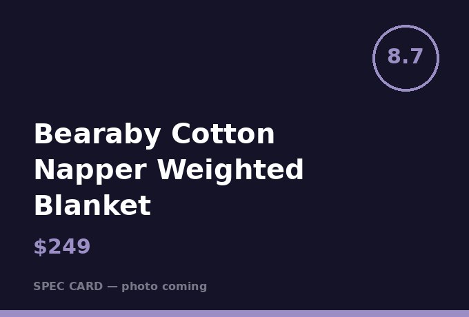 Bearaby Cotton Napper Weighted Blanket
