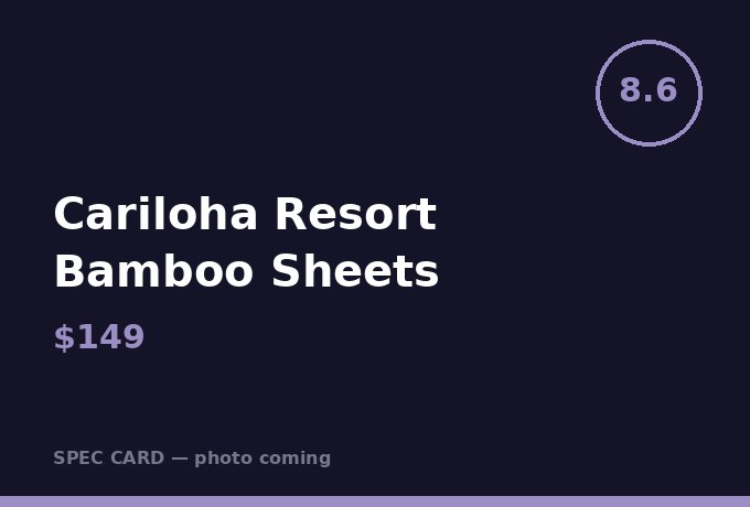Cariloha Resort Bamboo Sheets