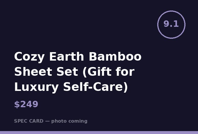 Cozy Earth Bamboo Sheet Set (Gift for Luxury Self-Care)