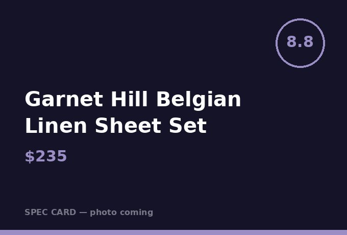 Garnet Hill Belgian Linen Sheet Set
