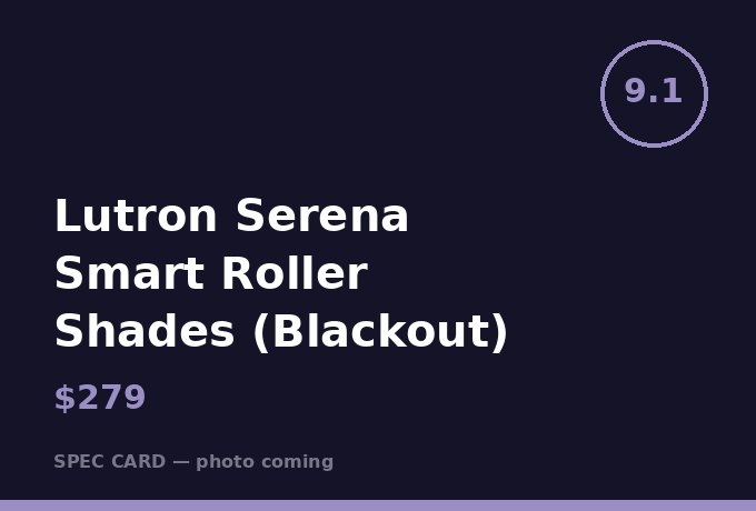Lutron Serena Smart Roller Shades (Blackout)