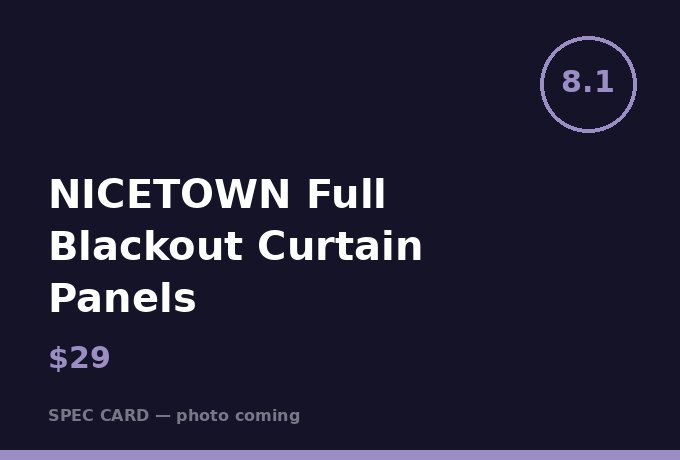NICETOWN Full Blackout Curtain Panels