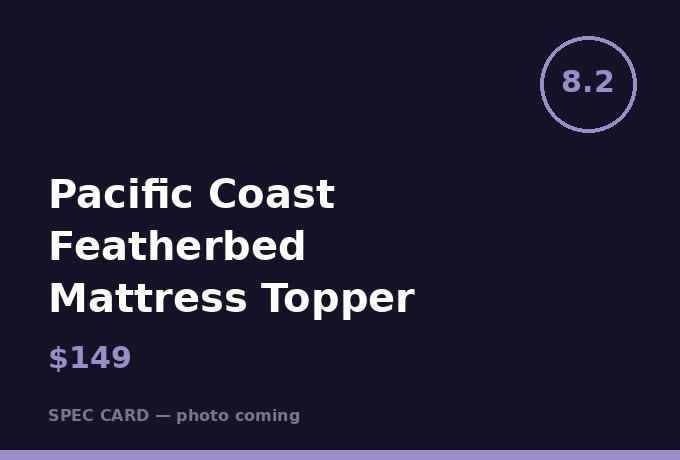 Pacific Coast Featherbed Mattress Topper