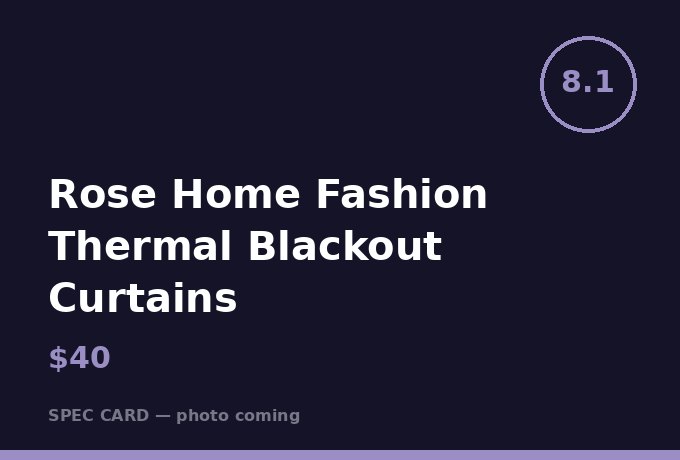 Rose Home Fashion Thermal Blackout Curtains